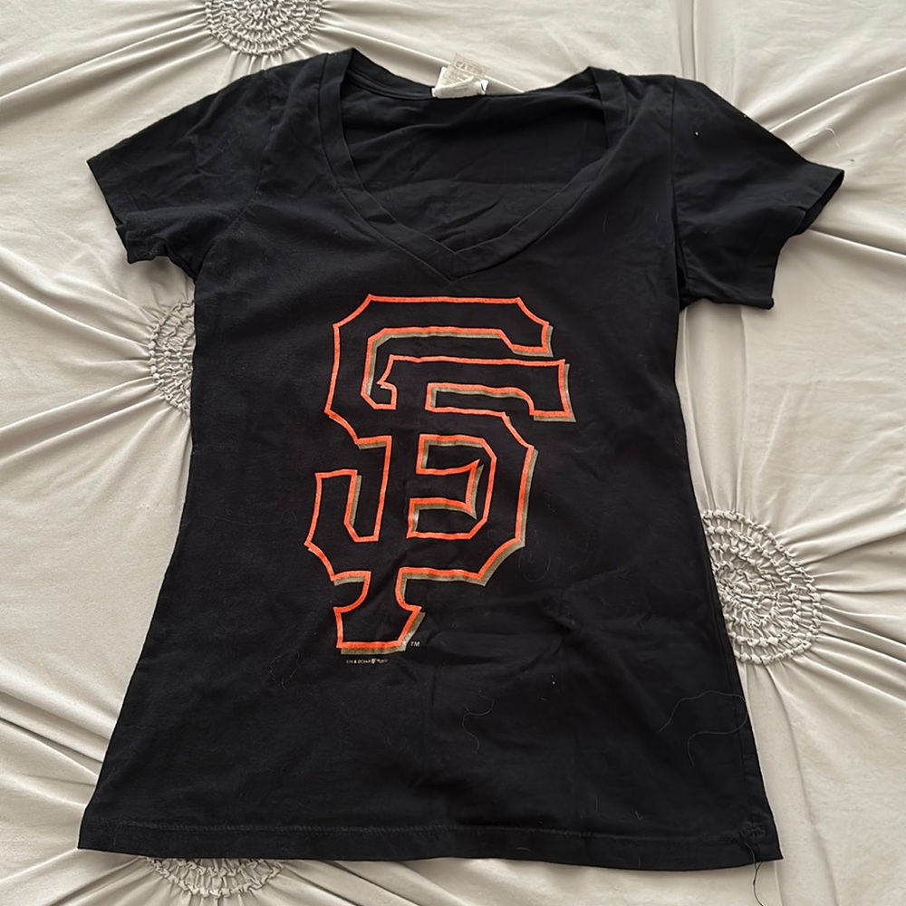 San Francisco Giants SF Vneck Tshirt - Brandon Crawford 35